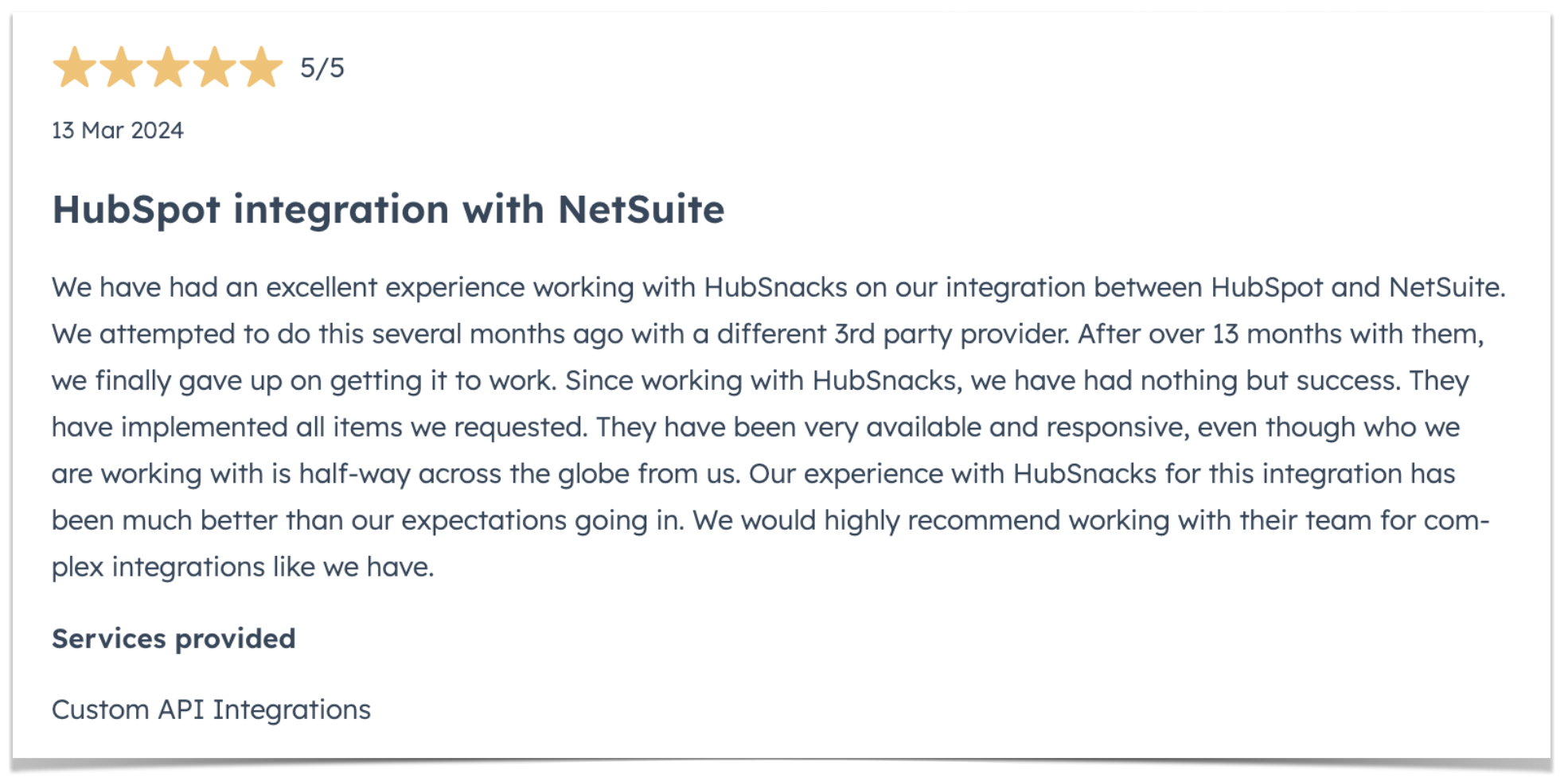 API Integration HubSpot Netsuite Shopify Stripe Avalara
